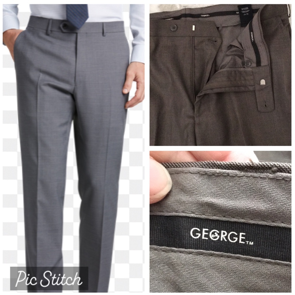 GEORGE Men's Polyester Dress Pants | 38